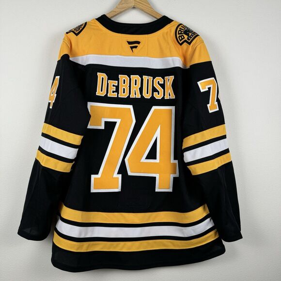 NHL Boston Bruins Fanatics Premium Jersey Men's 52 Stitched #74 DeBrusk - Picture 10 of 10